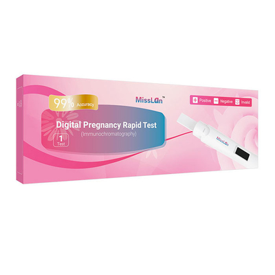 सीई डिजिटल सेल्फ टेस्ट एचसीजी गर्भावस्था रैपिड टेस्ट किट मिडस्ट्रीम कैसेट 25 एमआईयू / एमएल