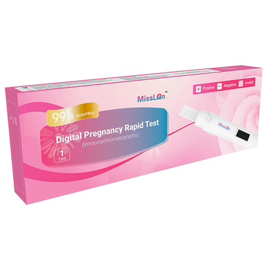 सीई डिजिटल सेल्फ टेस्ट एचसीजी गर्भावस्था रैपिड टेस्ट किट मिडस्ट्रीम कैसेट 25 एमआईयू / एमएल